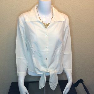J.McLaughlin White Long Sleeve Top